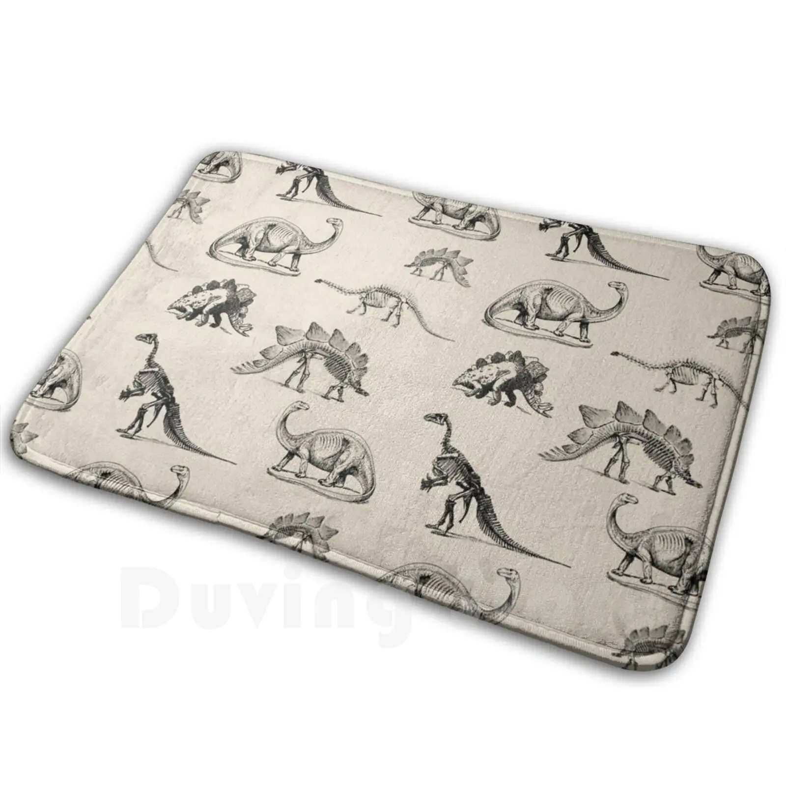 Винтажный женский скелет и иллюстрации на кремовой ковровой дорожке 1239 | Дом сад