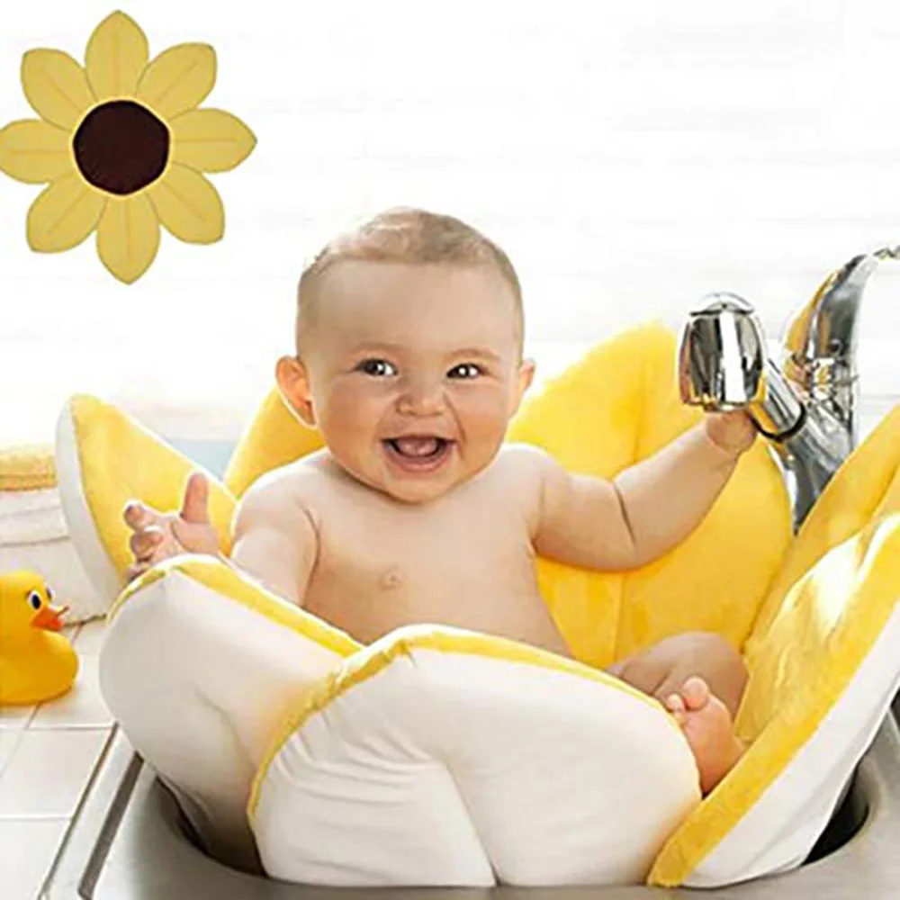 

Baby Petal Bathing Mat Bath Wipe Tub Infant Blooming Flower Seat Bathtub Newborn Shower Soft Seat Cushion Pad Bath Wipe Bathtub