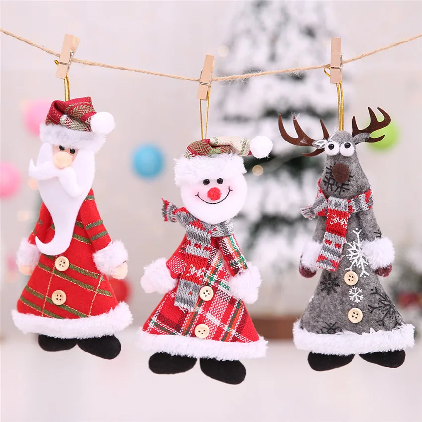 Рождественские украшения Санта-Клаус/Снеговик/Лось куклы Рождественская елка