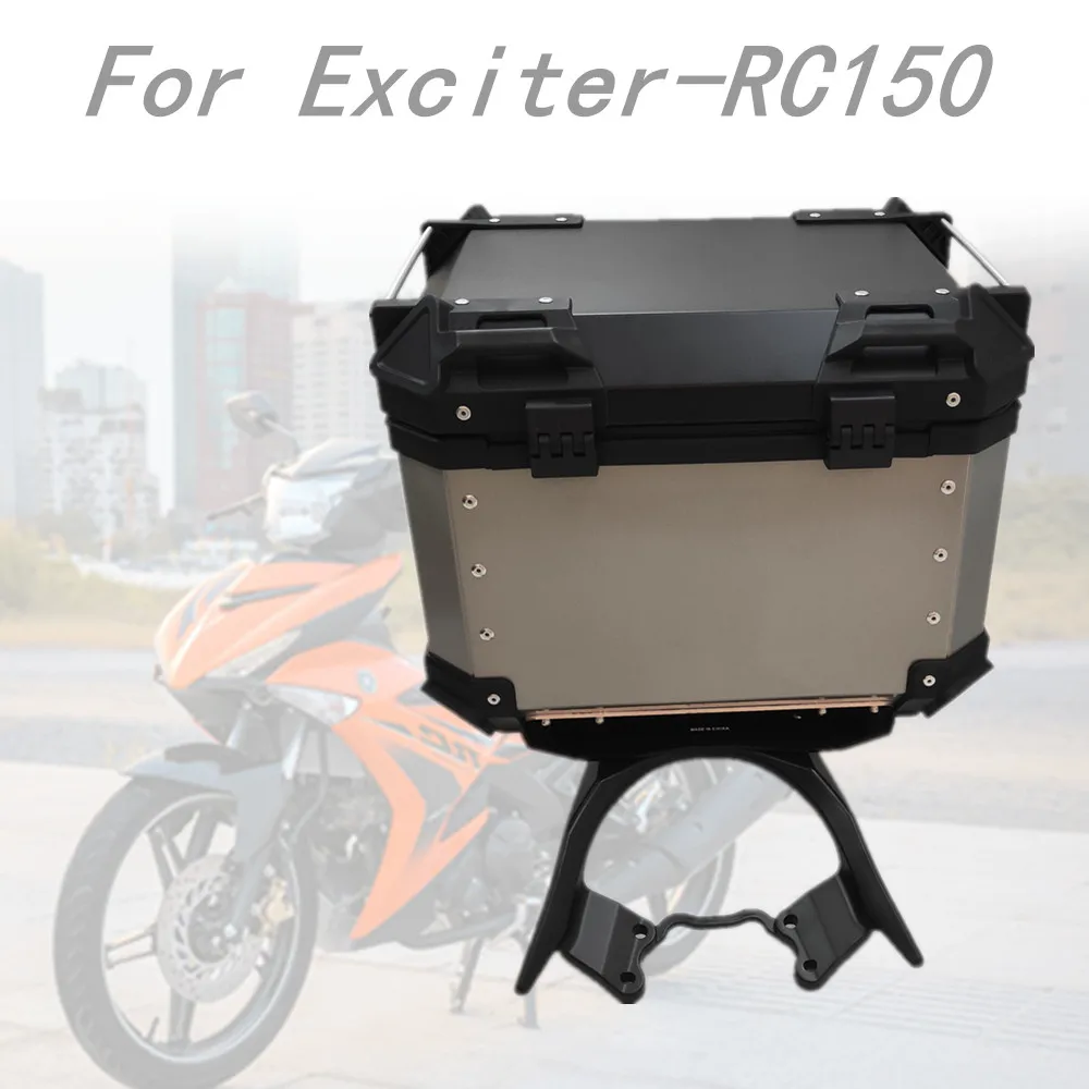 

Aluminum alloy silver Strong tightness Motorcycle Luggage Case Storage Top Tool Box Rear Lock Trunk For Yamaha-Exciter-GP-150-RC