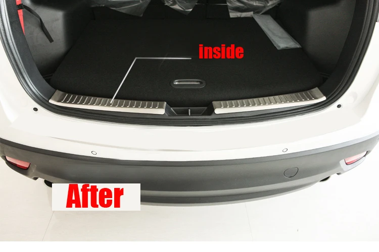 Нержавеющая внутренняя защитная накладка на задний бампер багажник Накладка