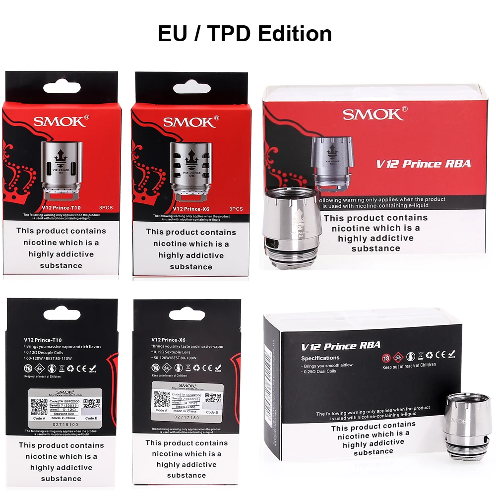 Оригинальный электронный резистор SMOK TFV12 Prince Q4 M4 T10 для V12 | Электроника