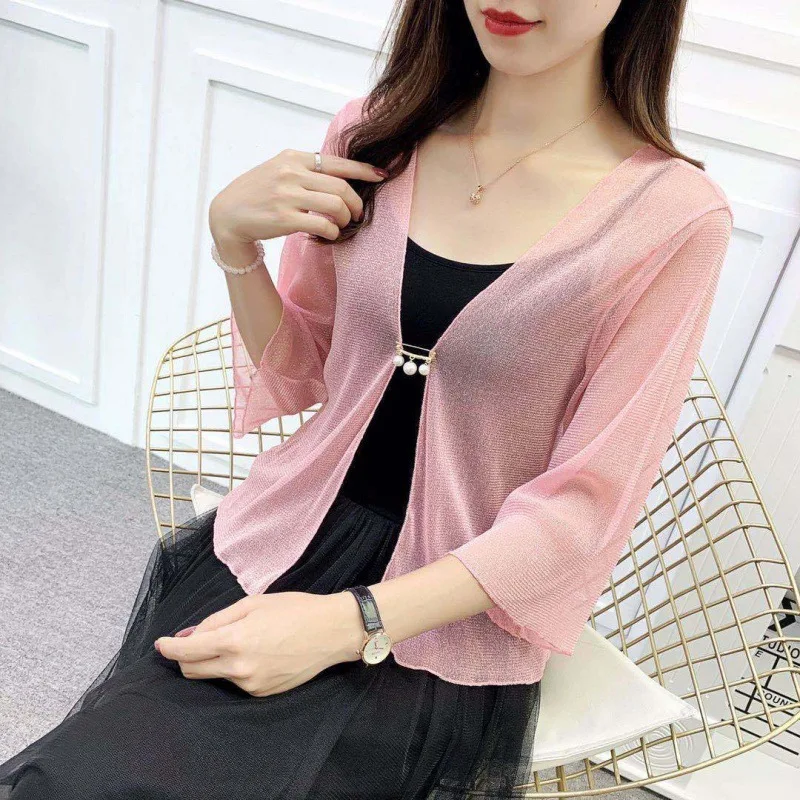 Женский ультратонкий кружевной болеро фиолетовая черная розовая шаль для