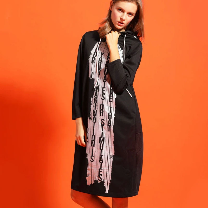 Max LuLu модные корейские женские осенние фитнес уличные женские с капюшоном Элегантные платья винтажные Длинные Рукава vestidos