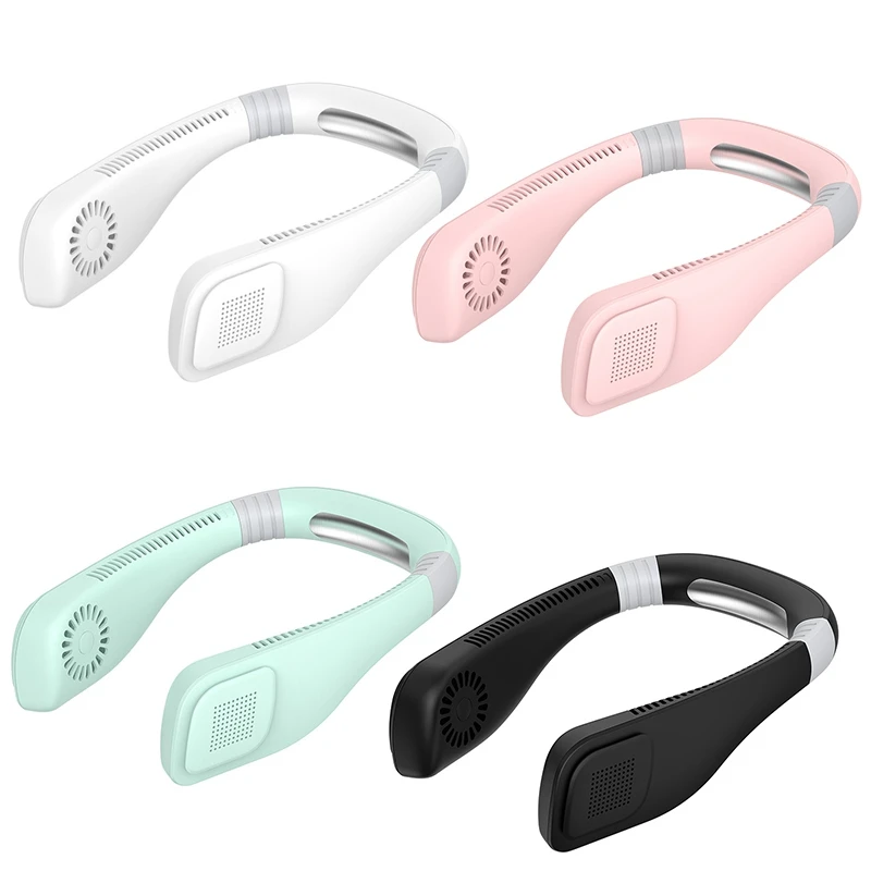 

Bladeless Neck Fan, 360Degree Cooling Hands Free Sports Fan, USB Mini Personal Fan, Headphone Design Air Cooler