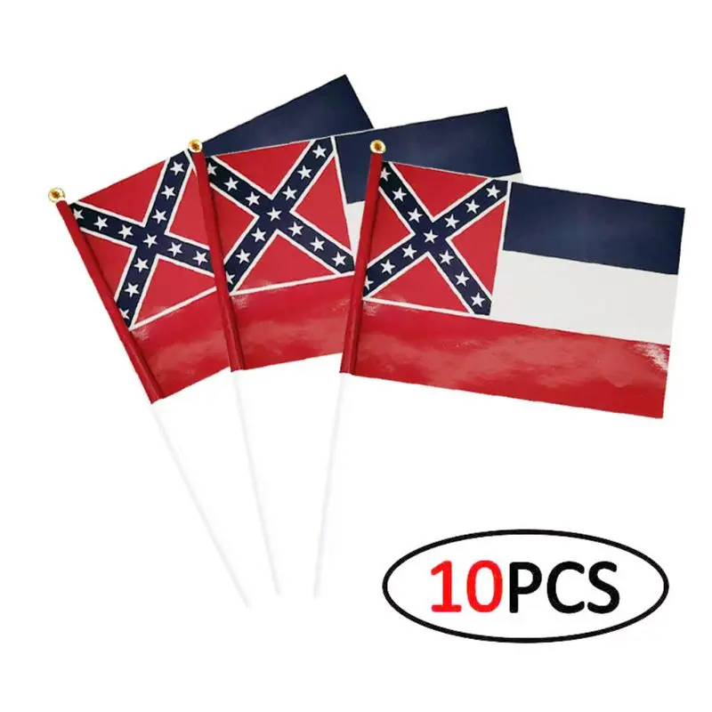 10 шт./компл. Национальный штат Миссисипи рука с палкой яркий цвет Премиум