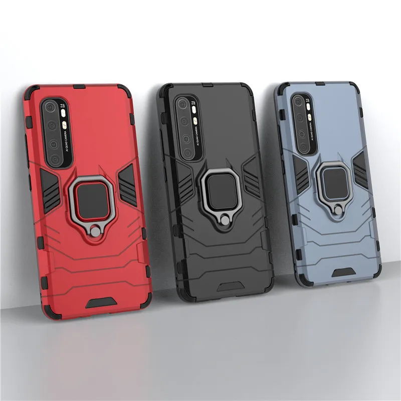 Ring Holder Case For Xiaomi Mi Note 10 Lite Case 9 Note 10 Pro Cover Armor Protective Phone Bumper For Xiaomi Mi 10 9 Lite Funda