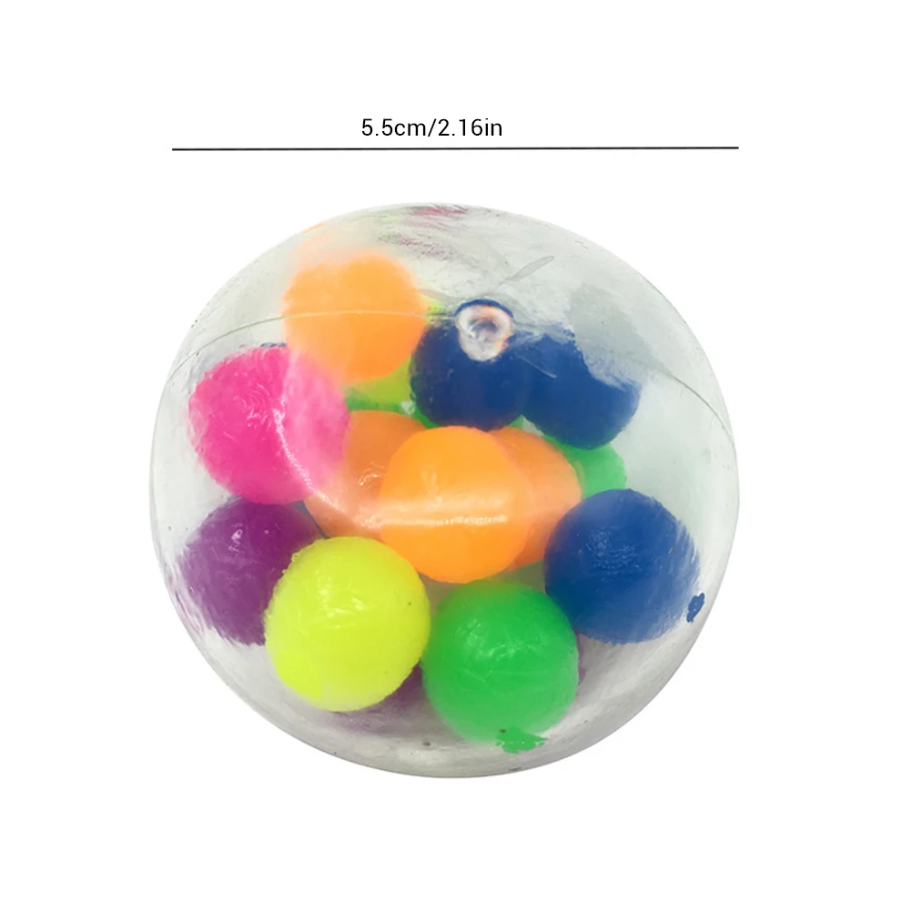 Bola de alivio de tensi&oacute;n colorida para ni&ntilde;os y adultos, juguete antiansiedad, Bola de alivio de tensi&oacute;n esponjosa, bola bonita-2