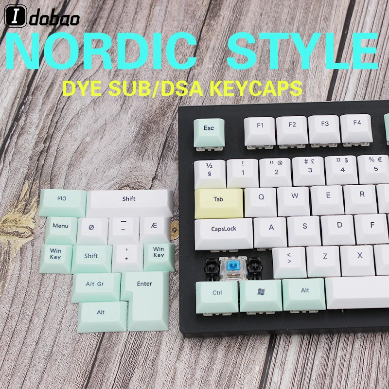 Скандинавские персонажи Dsa Keycaps Dye Sub русская клавиатура PBT пробел Cherry Mx Gh60 Iso пользовательская Механическая игровая клавиатура logitech