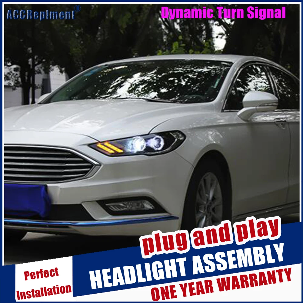 Автомобильный Стайлинг для Ford Fusion Mondeo фар 2017 2019 bi ксеноновая линзы HID комплект
