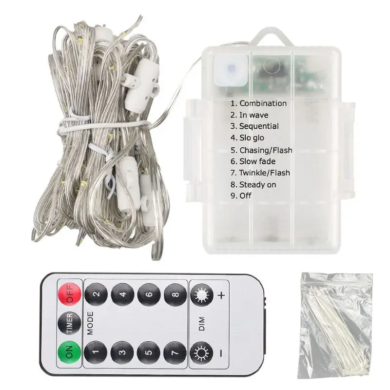 104 светодиодный светильник зонт Сказочный праздничный с 8 режимами кнопочного