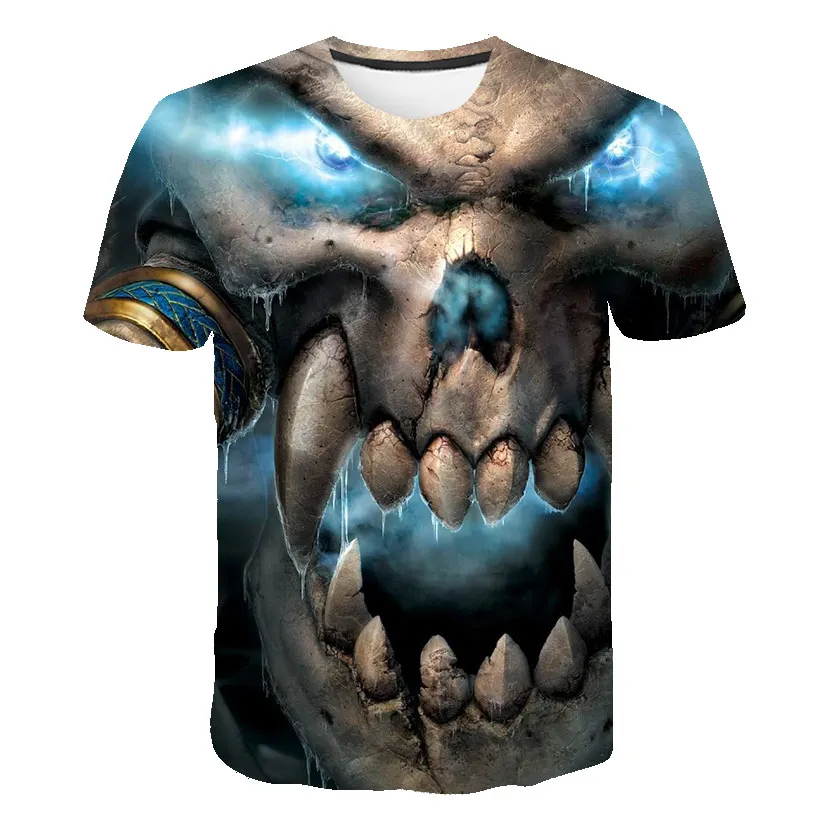 

2021 Men Leisure Breathable Tops tee 3D Summer Newest clown Print Cool Funny T-Shirt Fashion Men Short Sleeve Tops T Shirt