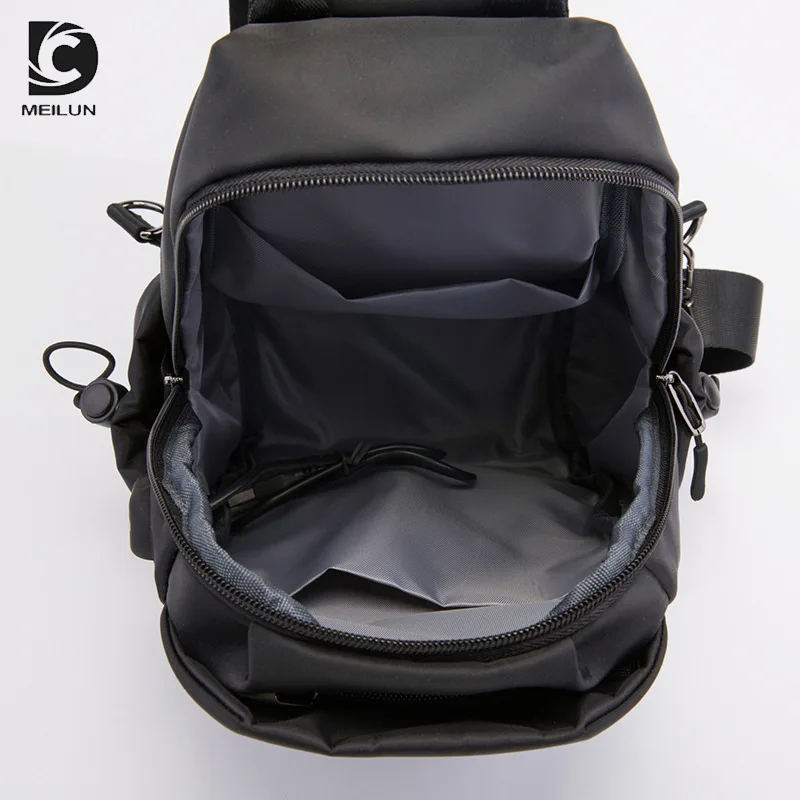 Мужская нагрудная сумка с Usb зарядкой мужская на одно плечо Диагональная Сумка