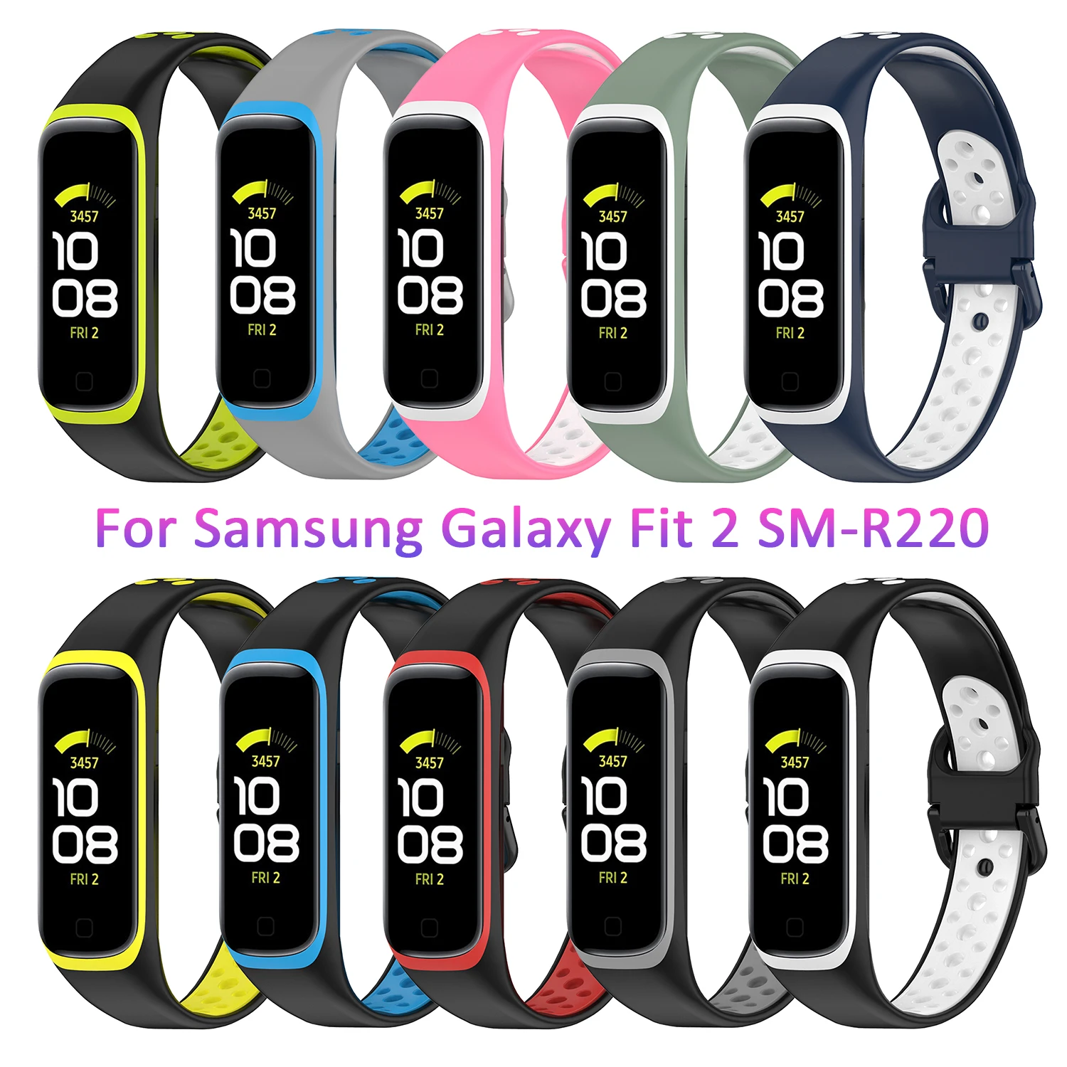 

Мягкий силиконовый ремешок для часов сменный ремешок на запястье для Samsung Galaxy Fit2 SM-R220 Смарт Браслет для Samsung Galaxy Fit 2 аксессуары