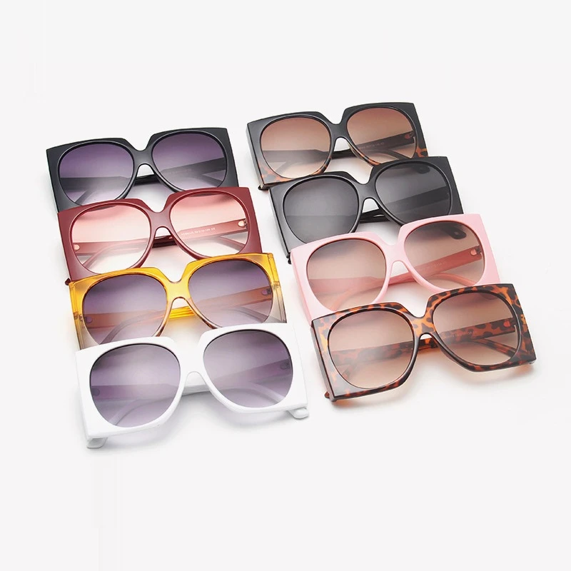 

QPeClou New Plastic Oversized Square Sunglasses Women Fashion Big Frame Colorful Sun Glasses Female Driving Oculos De Sol