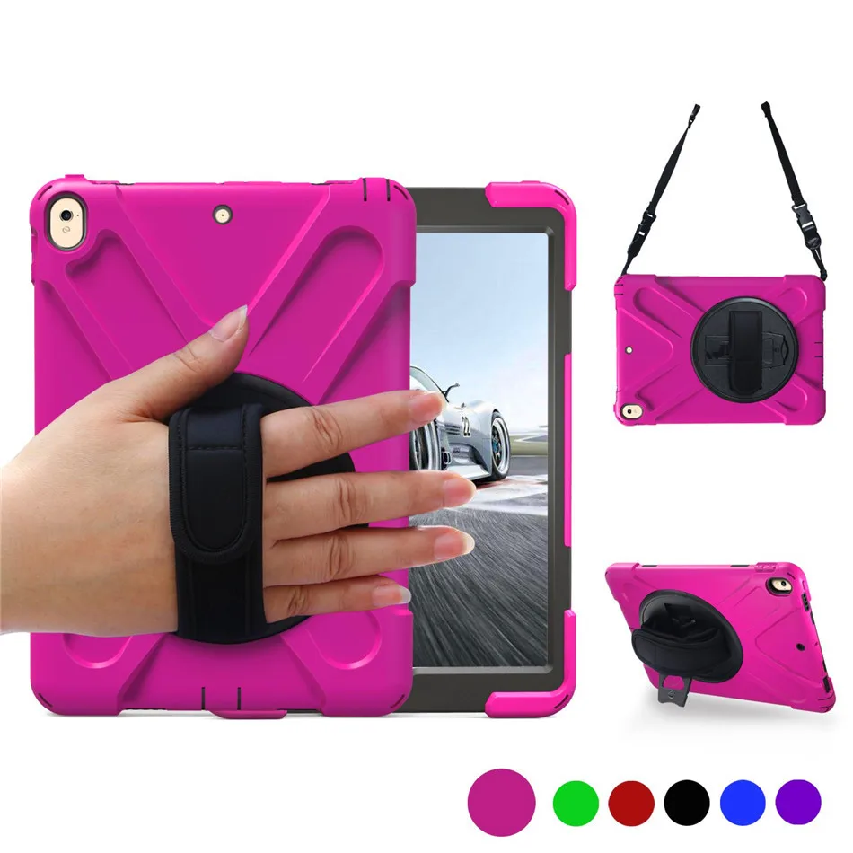 

Для IPad Air 3 10,5 2019 Вт/360 Вращающаяся подставка Противоударная сверхмощная Обложка для IPad Pro 10,5/iPad Air 3 10,5 + ручной ремешок