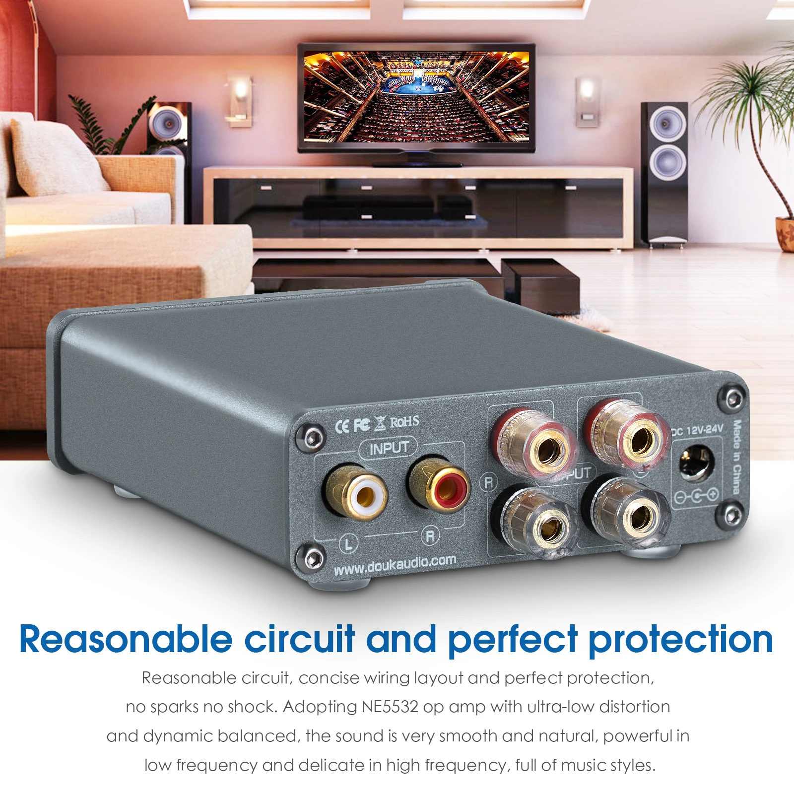 Douk Audio TPA3116 цифровой усилитель класса D HiFi стерео 2 0 канальный мощности домашний