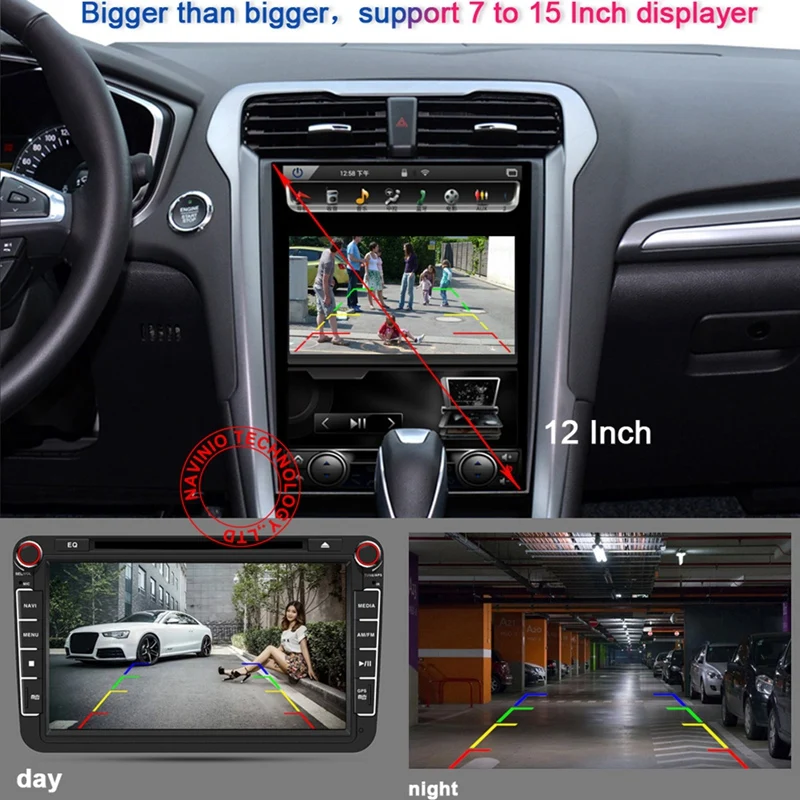 

HD Rearview Backup Camera Night Vision 3Rd Brake Light Parking Camera for Ford Transit Connect 2014-2017 VAN 3 MPV BUS