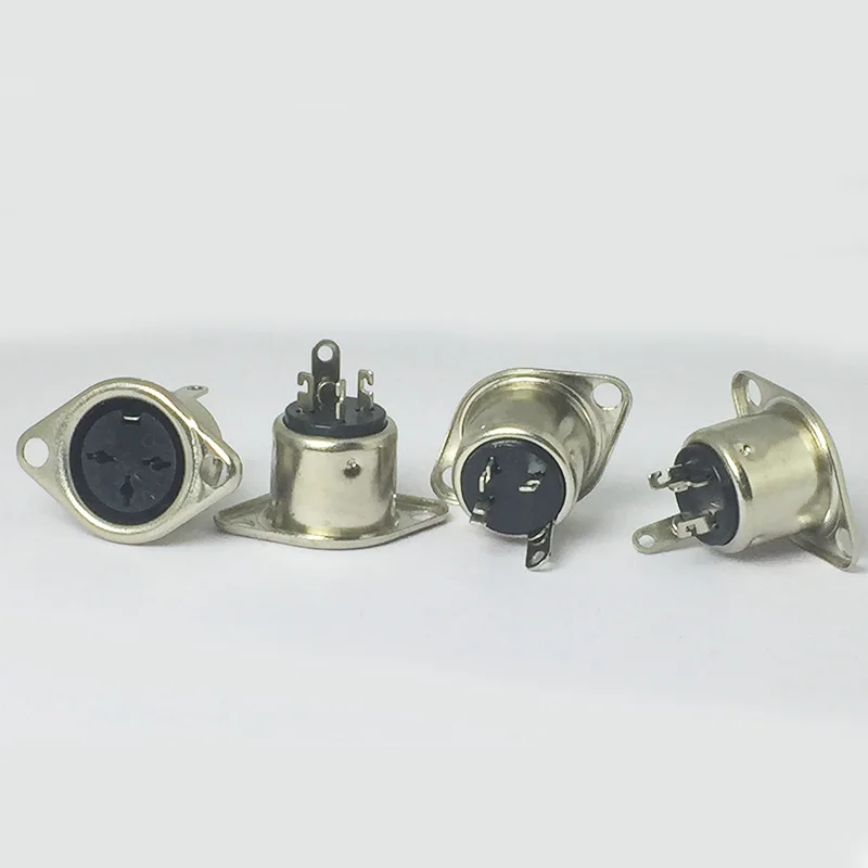 

100pcs/lot 3 PIN DIN Female Jack Connector DIN Cable Adapter 3 Pin Jack Plug DIN Panel Mount Solder Type Female DIN Chassis