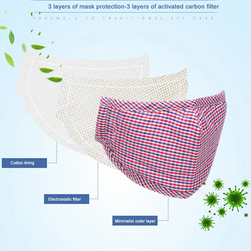 3/4 шт. хлопковая маска для губ многоразовая пыль гриппа PM2.5 маски лица фильтр с