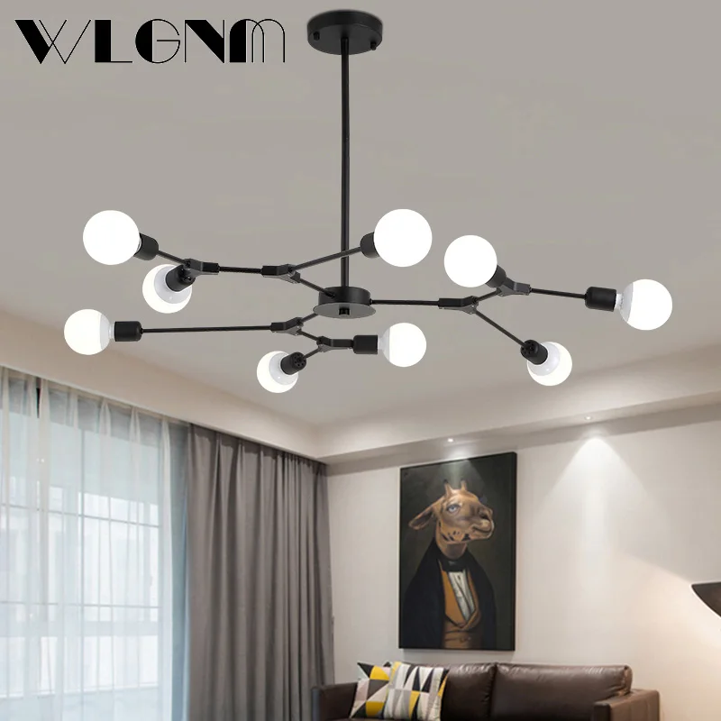 $31.10 Vintage Loft Ceiling Lamps Classic Chandelier Rotable Ceiling Lamp Plating Process For Living Room Bedroom Home Lighting Fixture