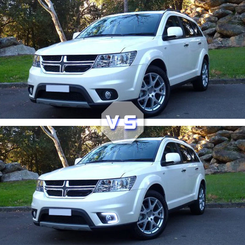 Светодиодные дневные ходовые огни для Dodge Journey Fiat Freemont 2014 2015 2016 желтые указатели