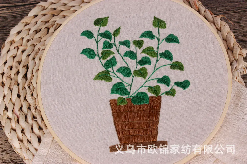 

Plant Series Handmade DIY Fabric Art Novice European-style Embroidery Flower Material Kit Sewing Set Life