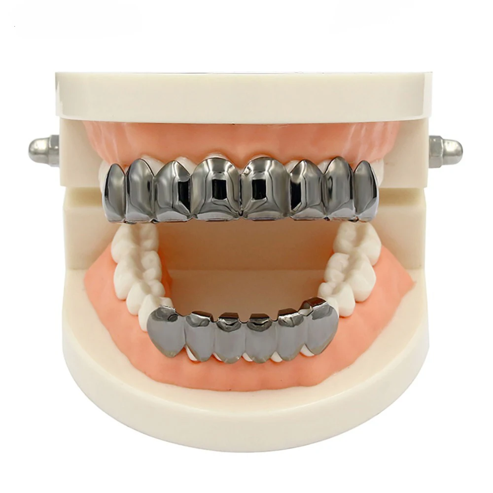 Модные сапоги в панковском стиле вечерние 8 зубов розовое золото посадка верхней
