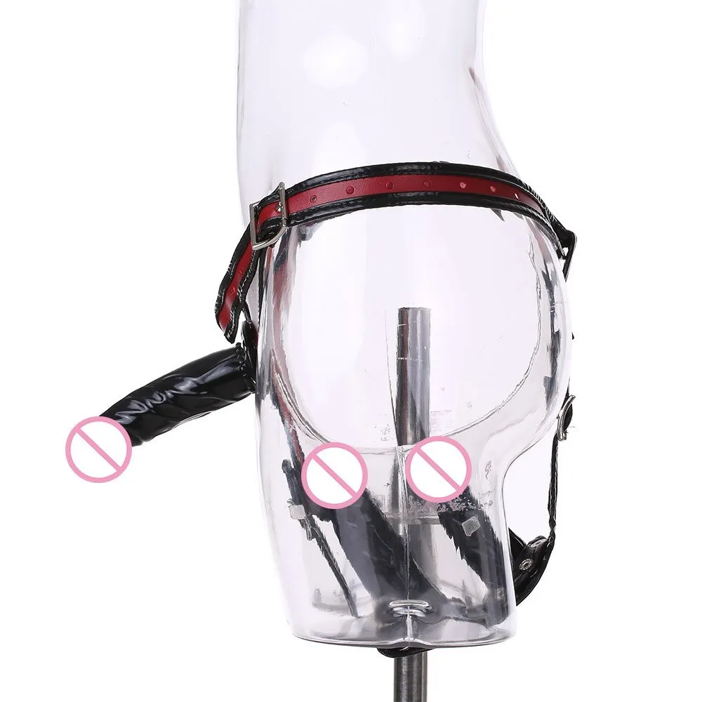 Double-ended Strap-on Dildo Mouth Gag Detachable Dildos Harness Strap Adjustable Brief Sex Woman Man Toys | Красота и здоровье