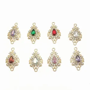 Новое поступление! 20x12 мм 50 шт. фианиткристалл каплевидный соединитель для самостоятельного изготовления сережек запчасти сделай сам, Ювелирная фурнитура и компоненты