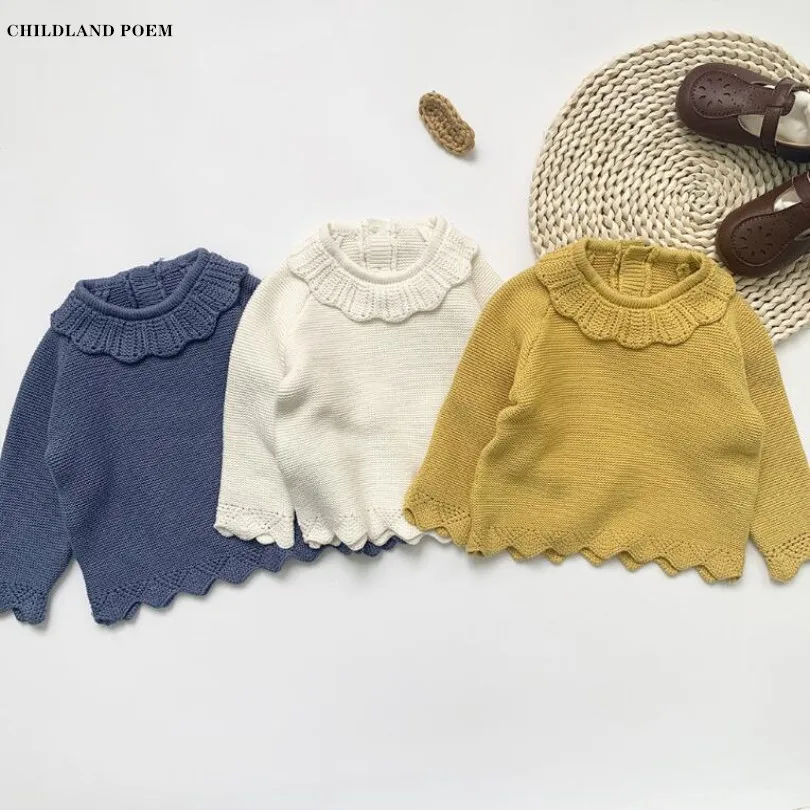 Детские свитера пуловеры осенняя вязаная детская одежда свитер для маленьких