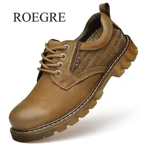 Туфли мужские из натуральной воловьей кожи, Повседневная Уличная обувь, плоская подошва, на шнуровке, для прогулок, размеры 38-46