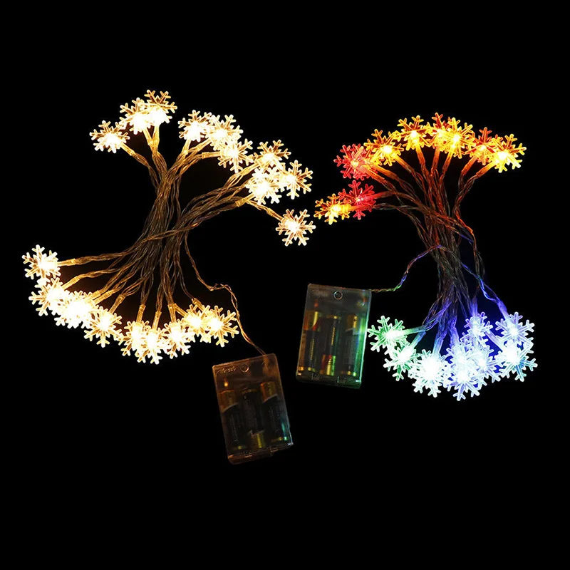 

20LED 3M String Fairy Lights Battery Power Snowflake Christmas Tree Party Home Decor TRYC889