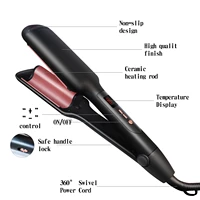 professional fast heating ceramic hair corn plate curler crimper corrugation curling iron wand hair heated roller wt 197
