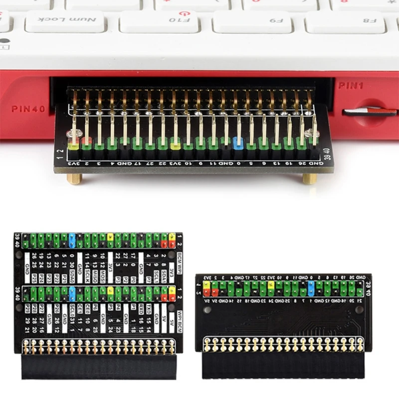 

Raspberry Pi 400 GPIO Header Expansion Adapter, with 1X / 2X 40 PIN Color-Coded Header,Easy Connect to Pi 400