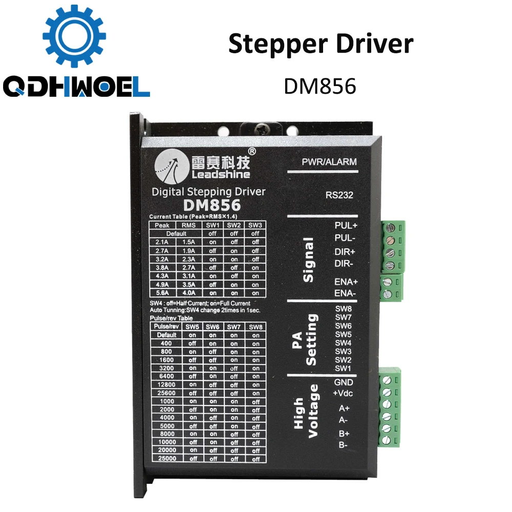 Двухфазный шаговый драйвер QDHWOEL Leadshine DM856 20 80 В переменного тока 0 5 а|Драйвер