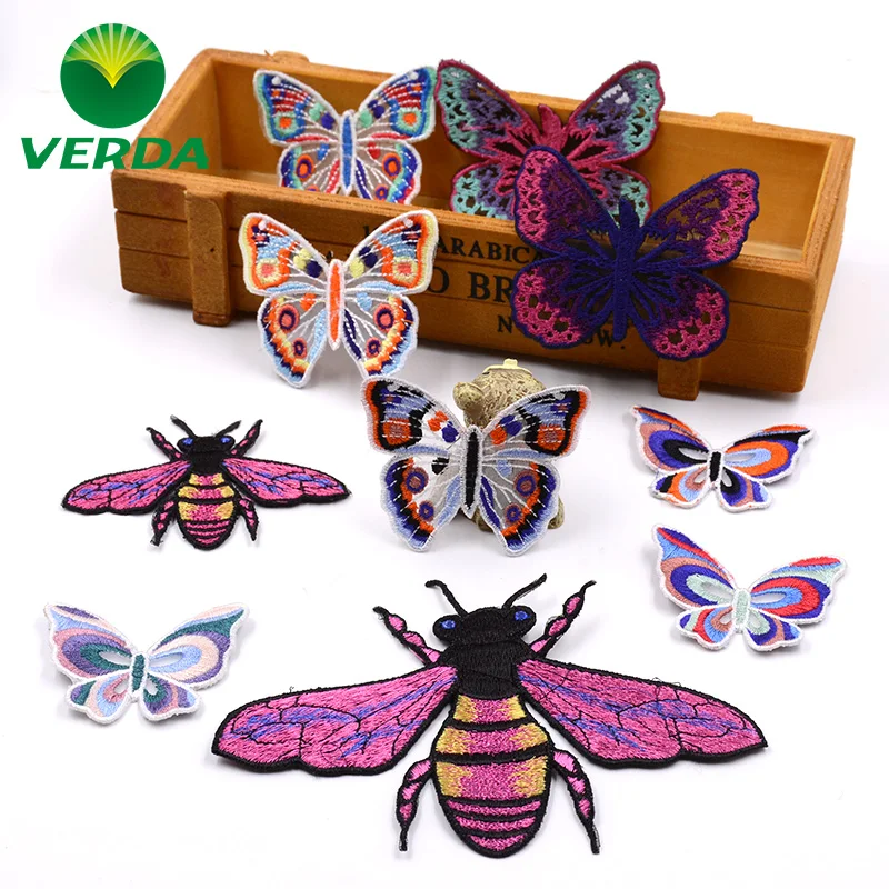 Eugene Марля модная нашивка в виде бабочки вышивка платье с вышивкой футболка