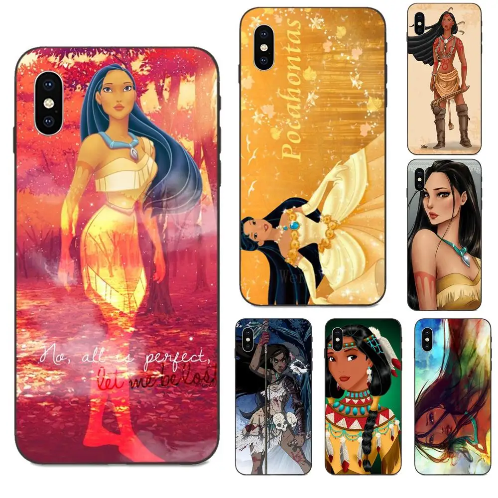 Принцесса мультфильм Pocahontas шаблон для Xiaomi mi x Max Note 2 2S 3 5X6 6X8 9T SE A1 A2 A3 CC9e Lite Play Pro