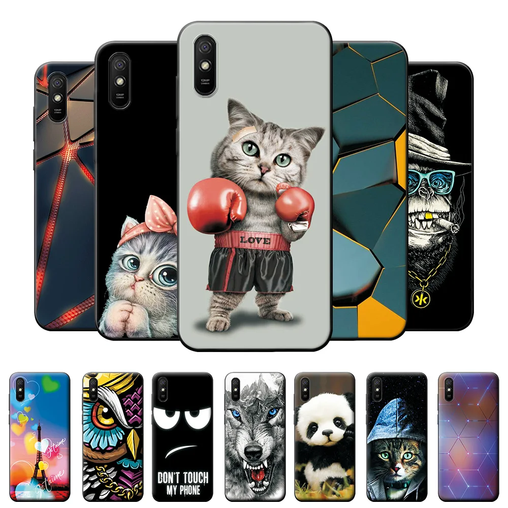 Мягкий силиконовый чехол для Xiaomi Redmi 9A 4G чехлы телефонов Xiomi Redmi9A 6 53 дюйма черные