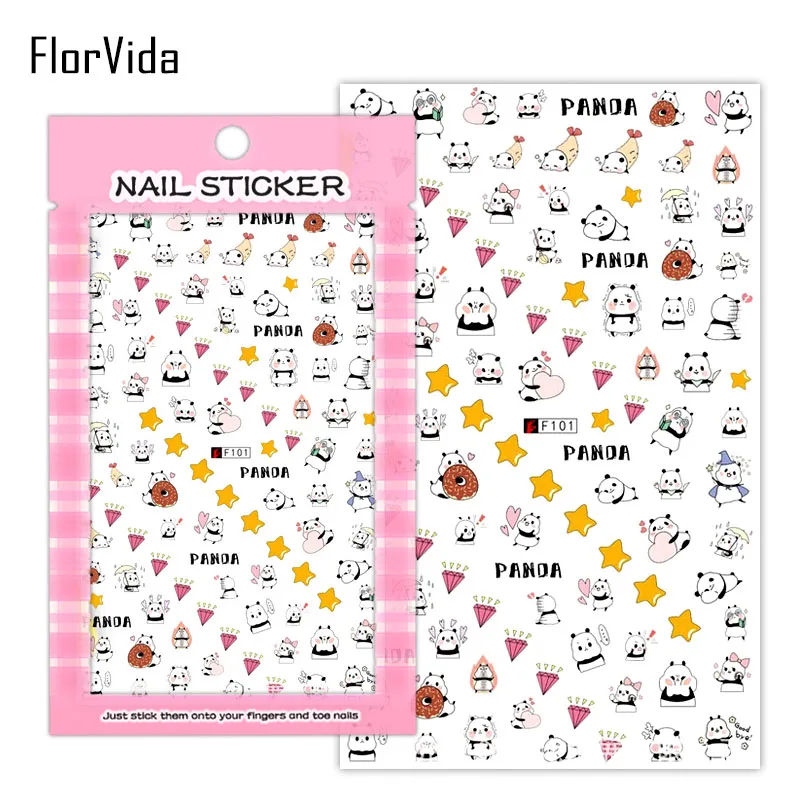 FlorVida 1 лист черный белый кружевной стикер для дизайна ногтей Красочные камни цветочный дизайн абстрактный квадратный ноготь стикер s
