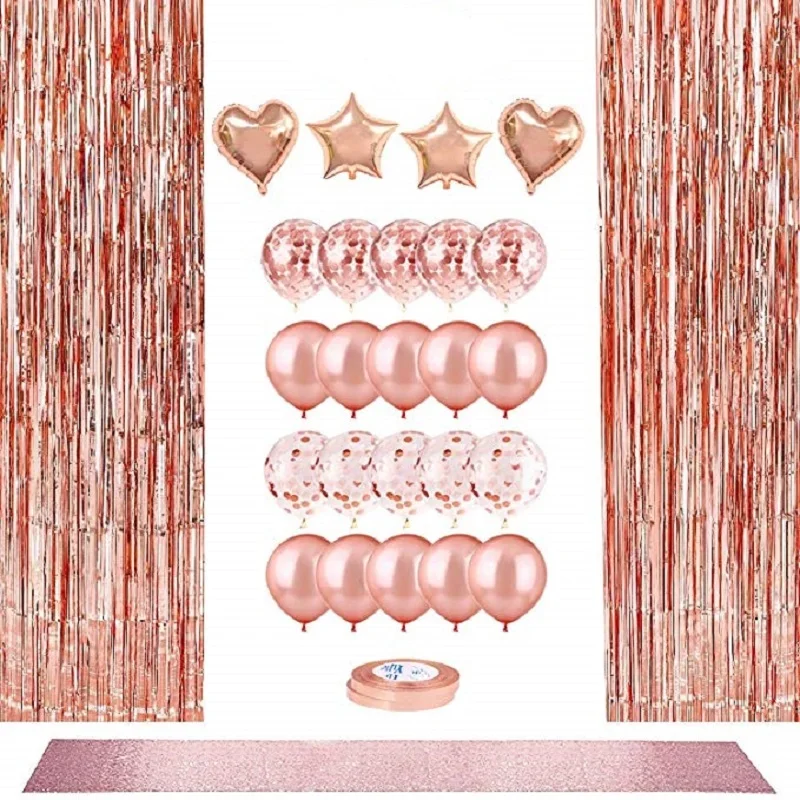 20 штук розовое золото вечерние украшения комплект поставки конфетти воздушные