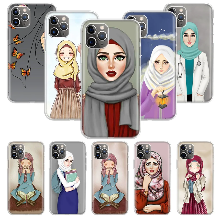 Исламский мусульманский Hijabi женский чехол для телефона Apple iphone 11 13 12 Pro XS Max XR X 7 8 6 6S
