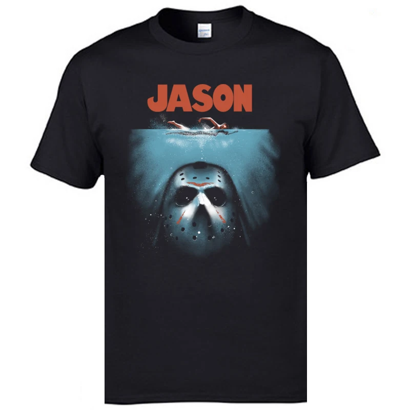 Повседневная футболка Friday The 13th Horror Jason Below the Lake с коротким рукавом свободная для