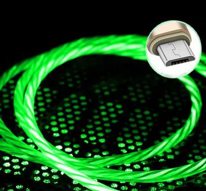 For Micro Green Автомобильный светодиодный usb-кабель для зарядки и передачи данных с подсветкой для Lada Granta Vaz Калина приора Niva Samara 2 2110 Largus 2109 2114 2112 - Испускаемый цвет: For Micro Green