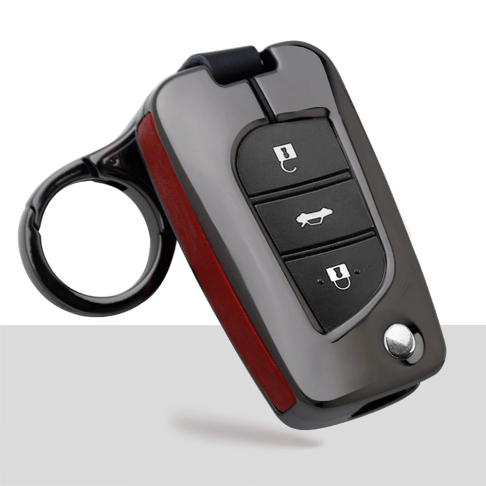 Кожаный чехол из цинкового сплава с дистанционным управлением для Toyota Auris Corolla Reiz