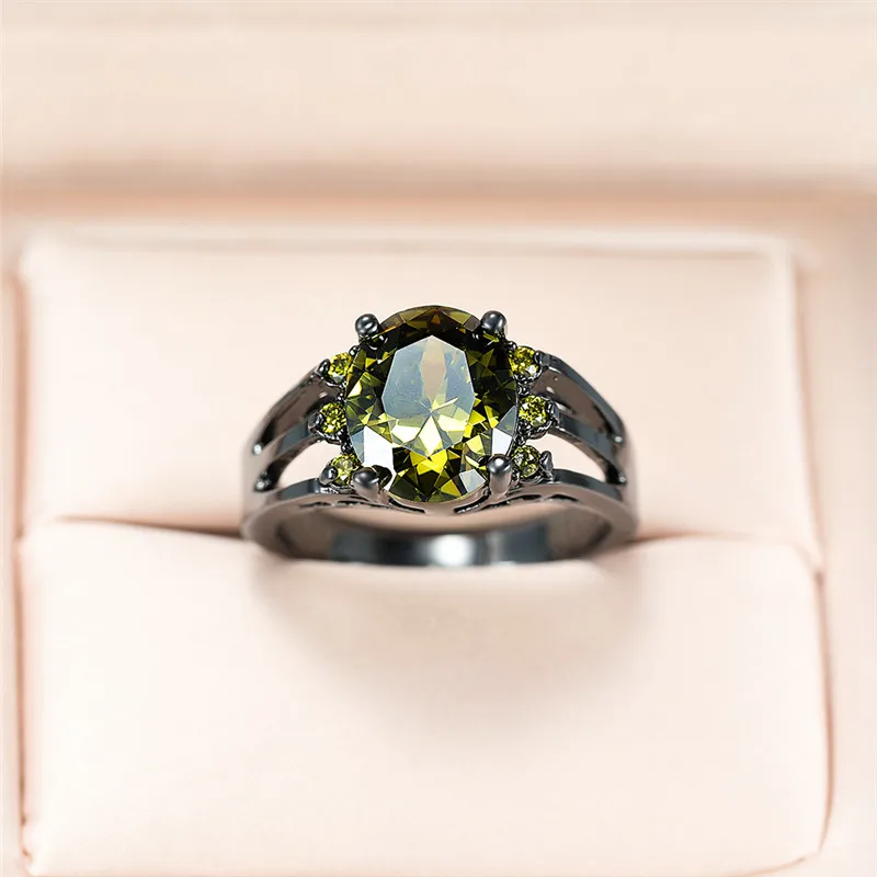 Женское винтажное обручальное кольцо в виде большой оливки | Украшения и