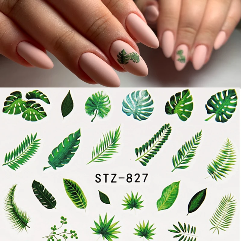 1 шт. стикеры 3D на ногти Nail Art Украшение в форме цветка с лиственным деревом дизайн