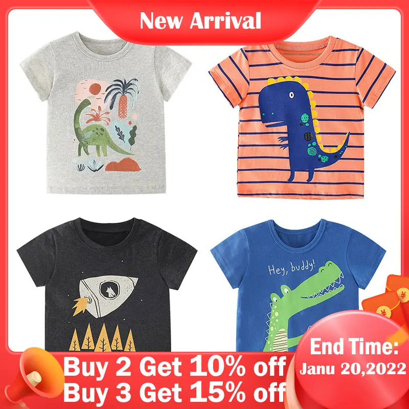 

Children's T-shirt Dinosaur 2022 Summer Boys Girls Cotton T-shirts Children's Clothing Cartoon O-Neck Short Sleeve Top For 2-8Y