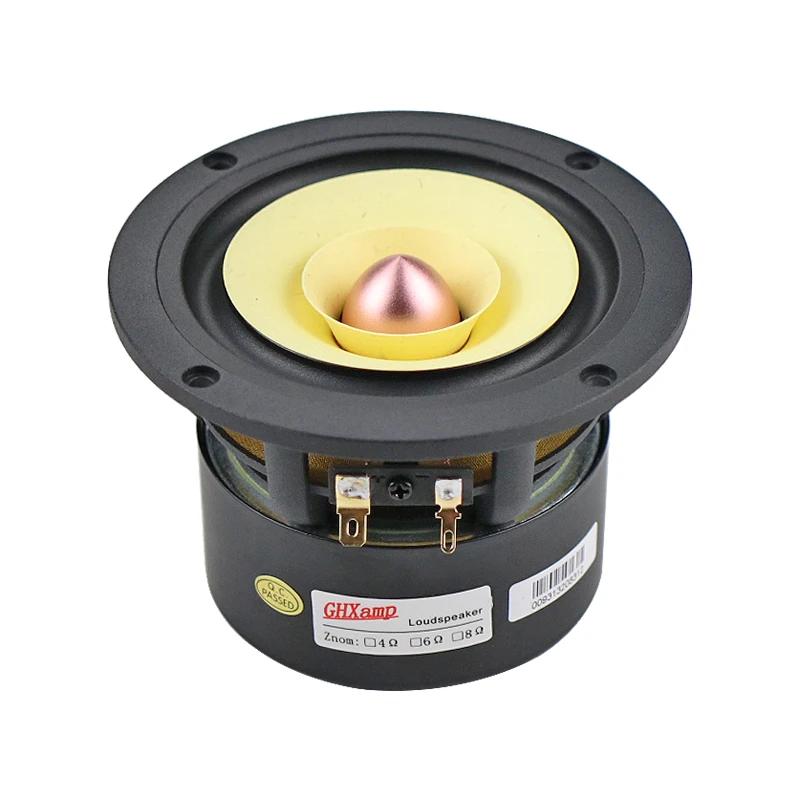 GHXAMP 4 дюйма 25 Вт Полнодиапазонный динамик HIFI бамбуковое волокно алюминиевый