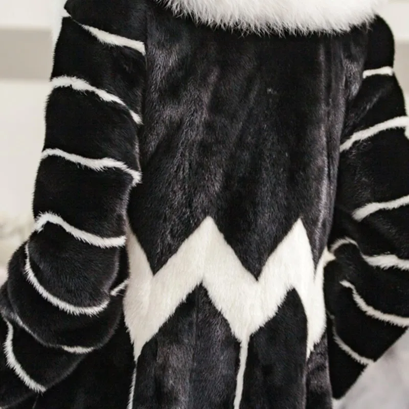 

Winter 2020 Warm Fluffy Real Mink Coat Mid-Length Fashionable Ladies Jacket